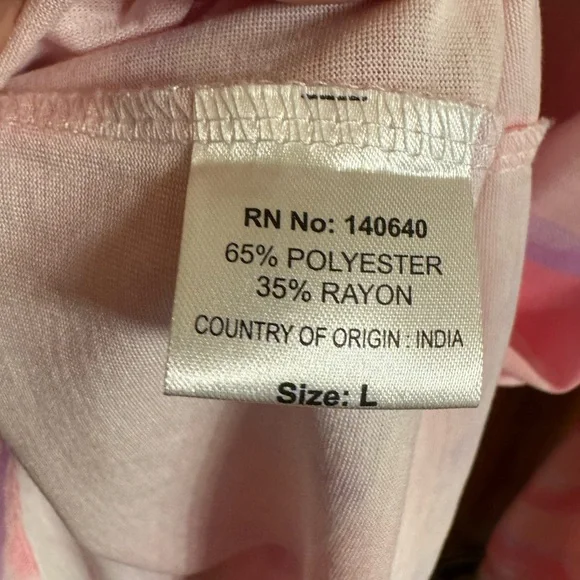 NWOT ladies long sleeve breast cancer graphic tee, size L, “Never Give Up Hope” - Picture 4 of 16